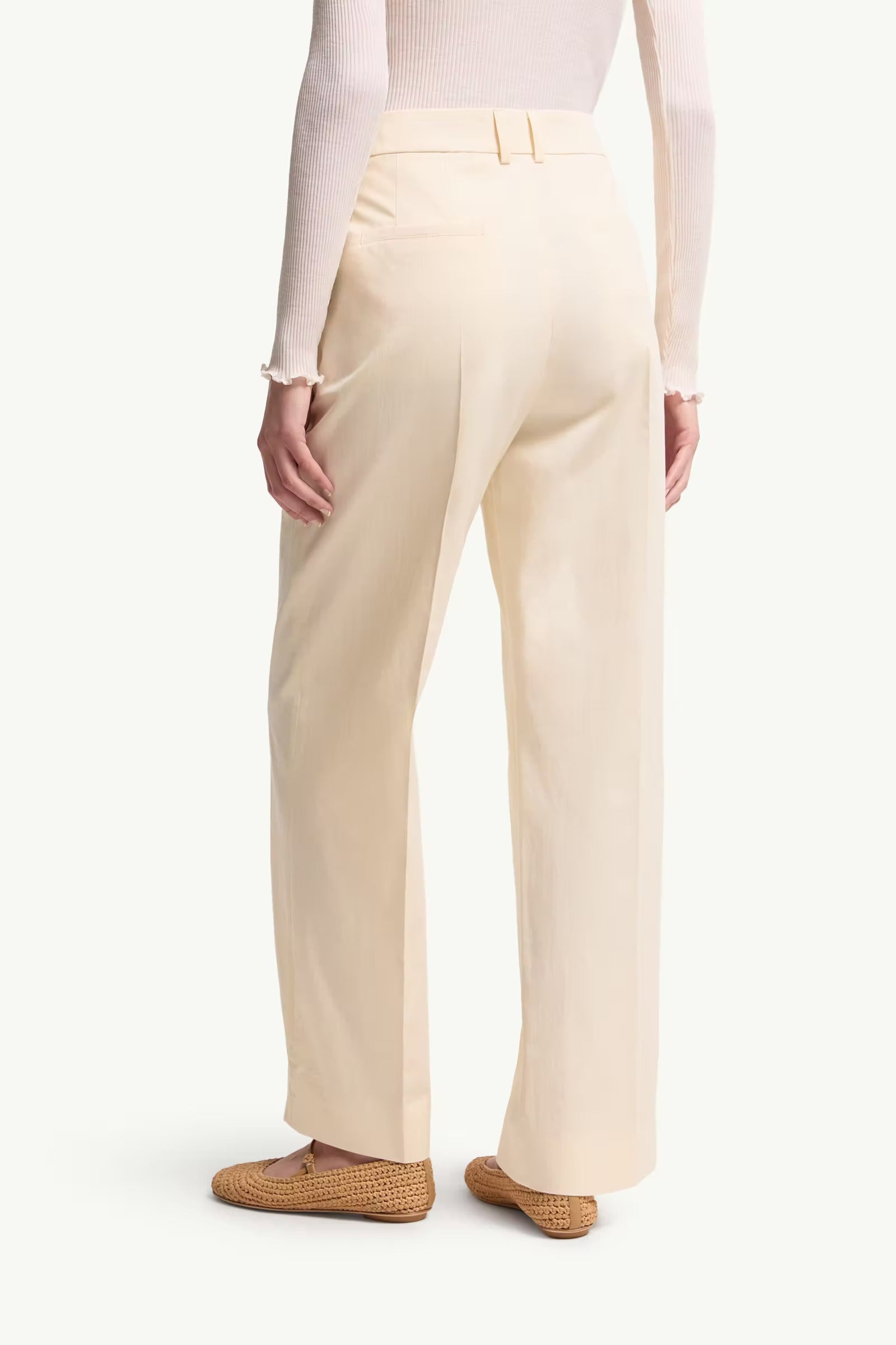PANTALON AMPLE A GABARDINE