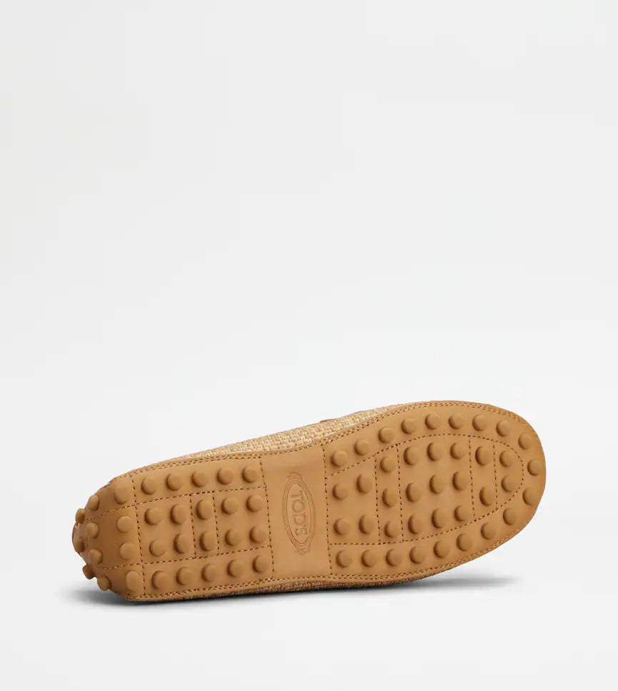 MOCASSINS GOMMINO EN RAPHIA ET CUIR