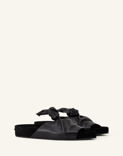 MULES PLATES EN CUIR