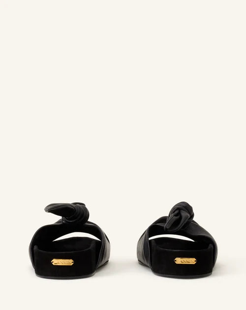 MULES PLATES EN CUIR