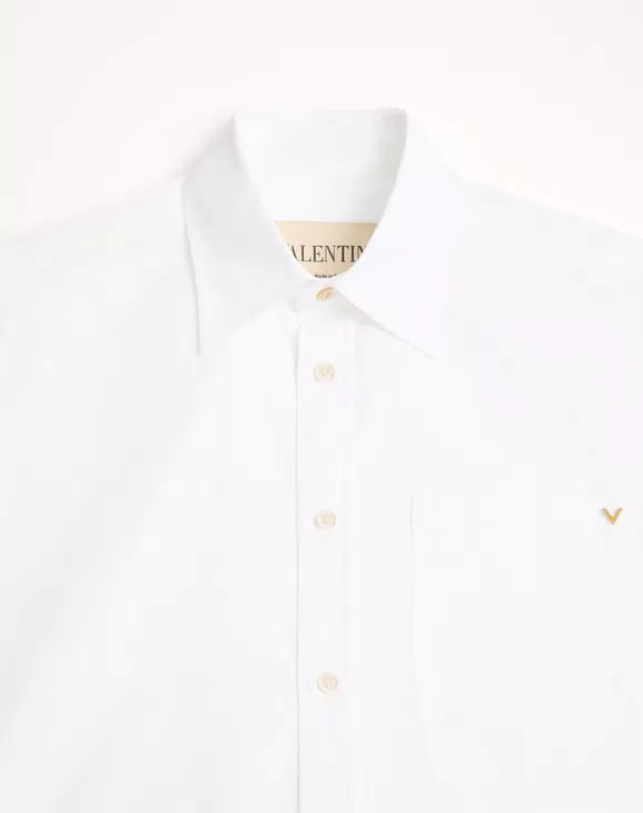 CHEMISE OXFORD EN COTON VALENTINO AVEC VGOLD