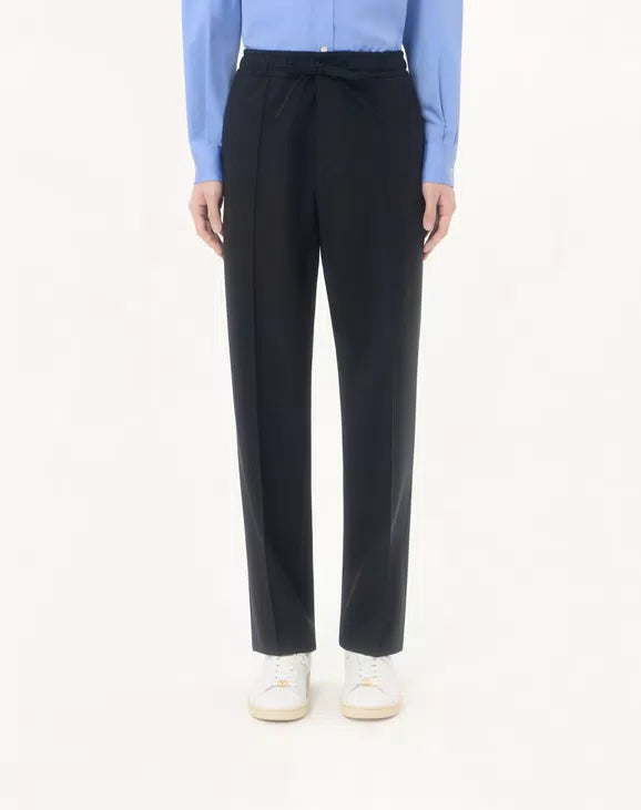 PANTALON EN LAINE AVEC BRODERIE VLOGO