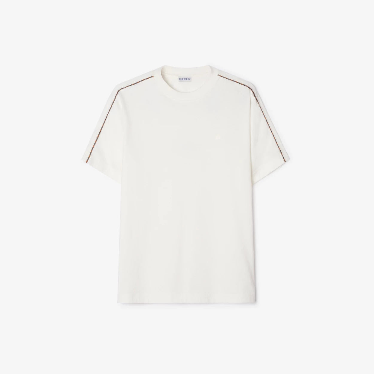 T-SHIRT EN COTON A LISERE CHECK