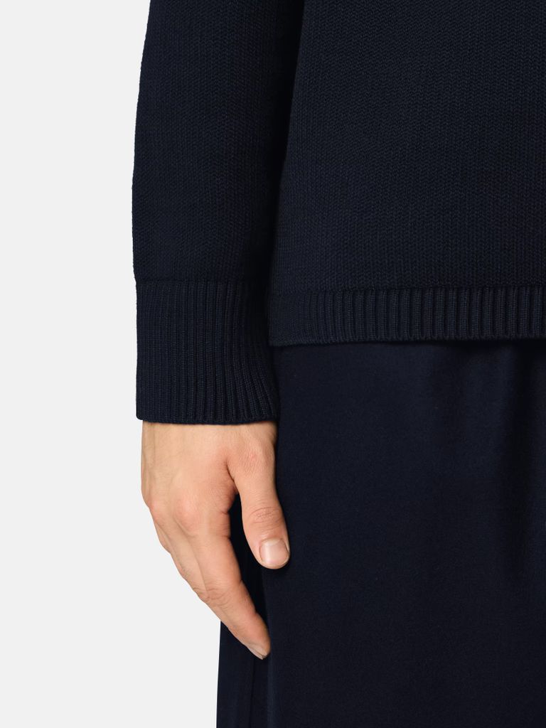 PULL RAS DU COU COUPE REGULAR AVEC BORDURES CÔTELÉES