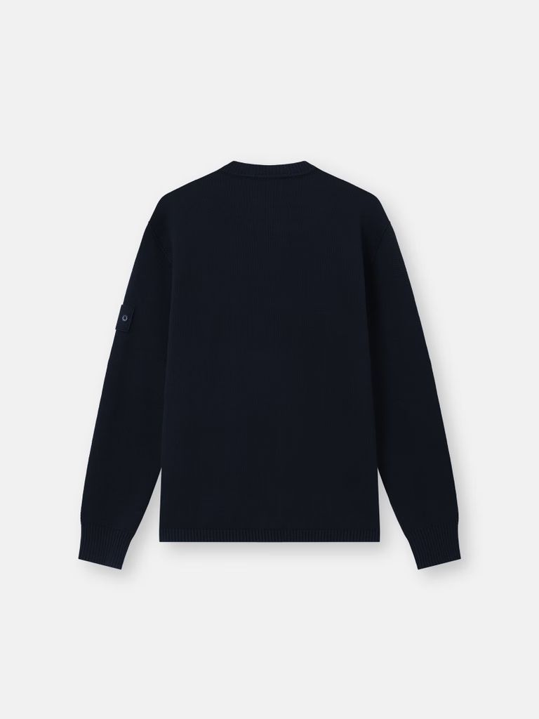 PULL RAS DU COU COUPE REGULAR AVEC BORDURES CÔTELÉES