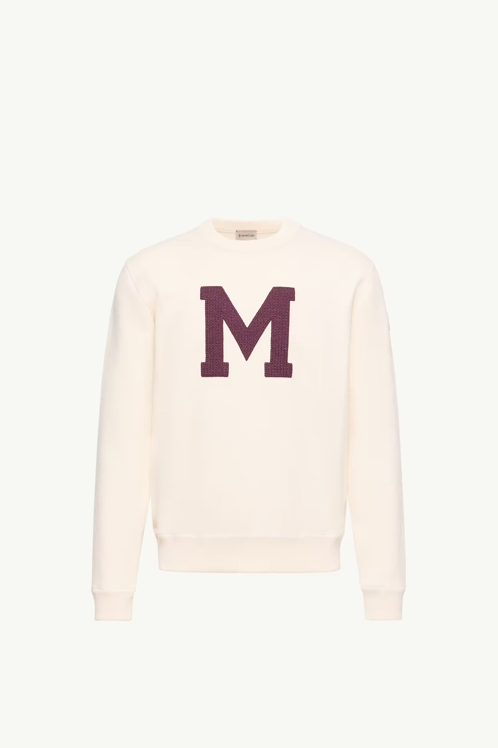 PULL EN COTON MÉLANGÉ À MONOGRAMME