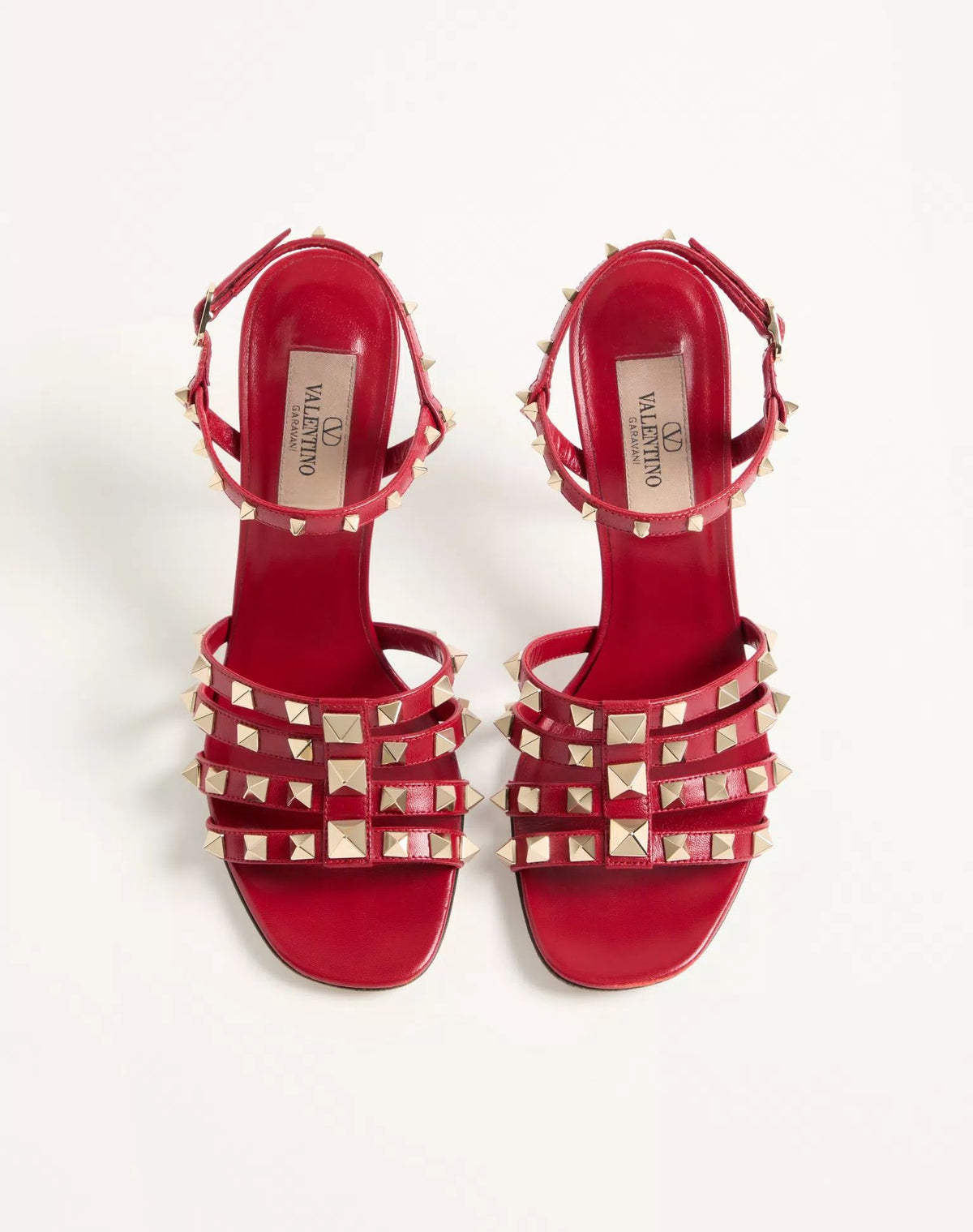 SANDALE ROCKSTUD EN CUIR DE CHEVREAU