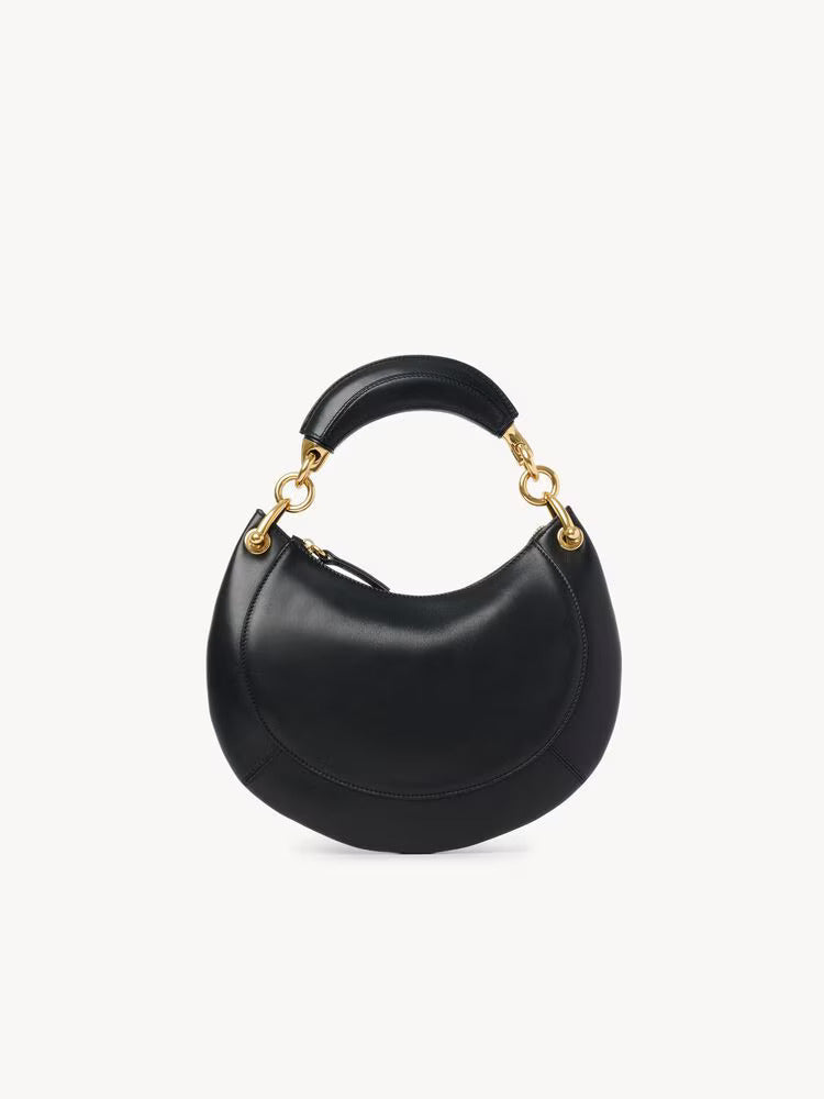 PETIT SAC HOBO BANANA EN CUIR LISSE