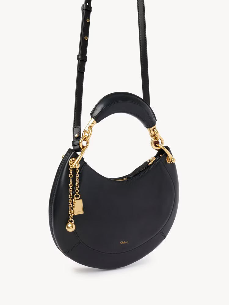 PETIT SAC HOBO BANANA EN CUIR LISSE