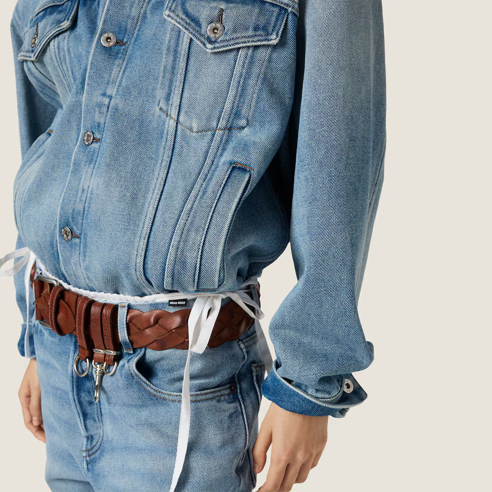 BLOUSON EN DENIM ET SUEDE
