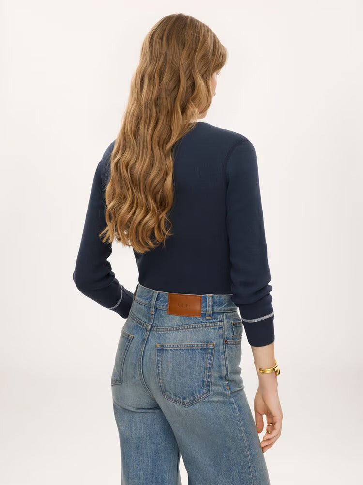 TOP HENLEY EN JERSEY DE COTON
