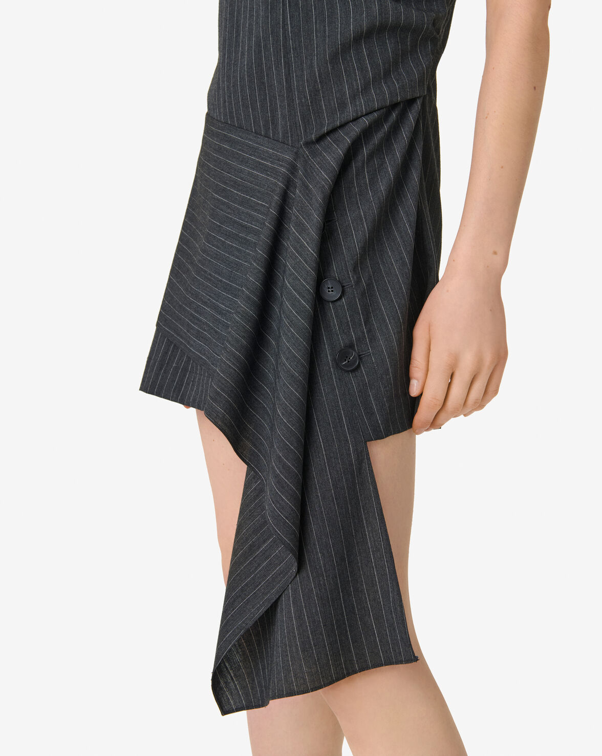 ROBE ASYMÉTRIQUE À RAYURES