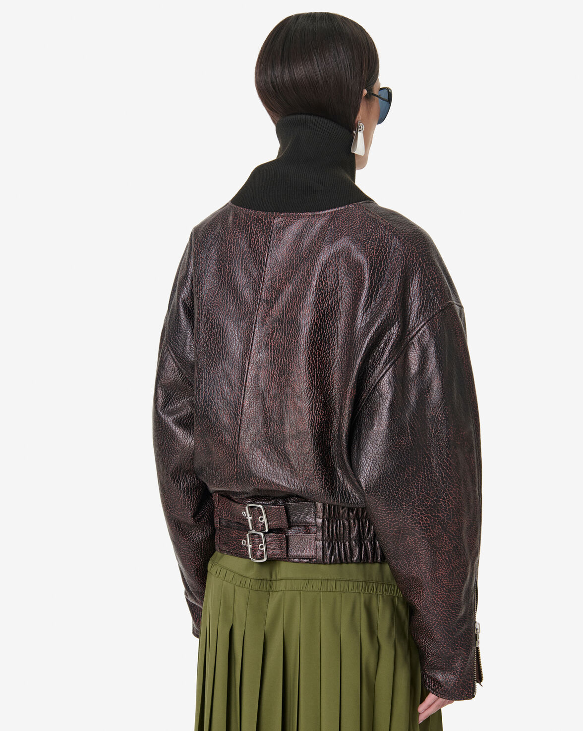 BOMBER EN CUIR