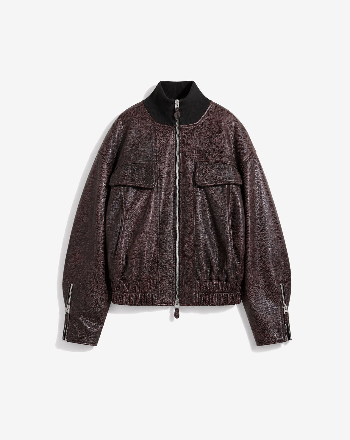BOMBER EN CUIR