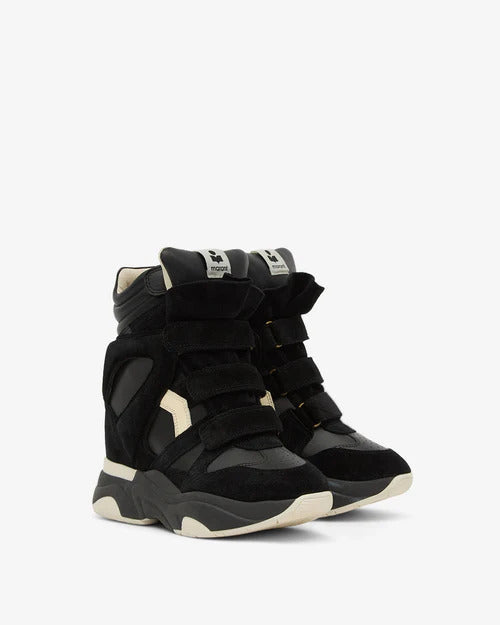 BASKET MONTANTES COMPENSEES BALSKEE EN CUIR