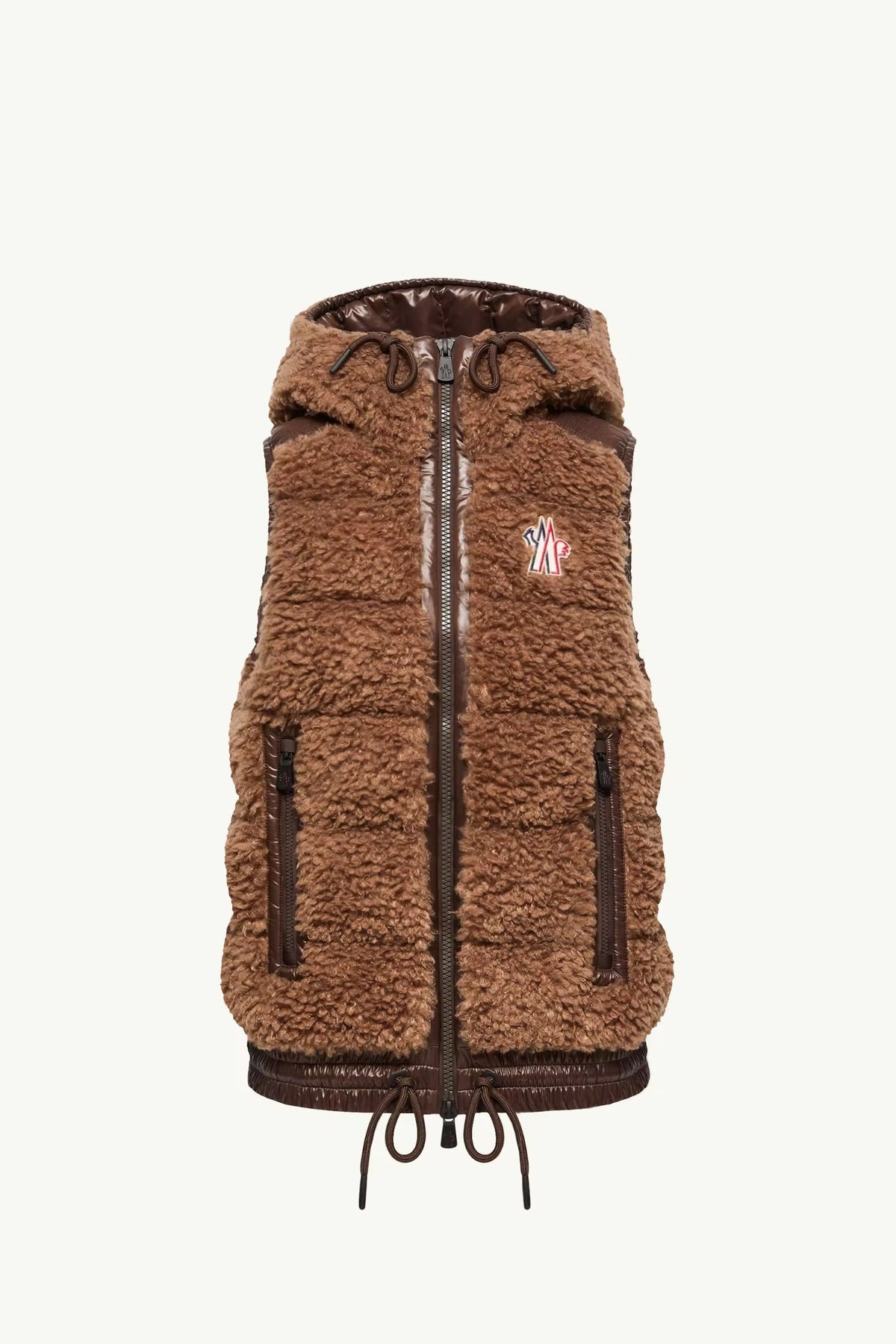 GILET ISOLANT À CAPUCHE EN TEDDY
