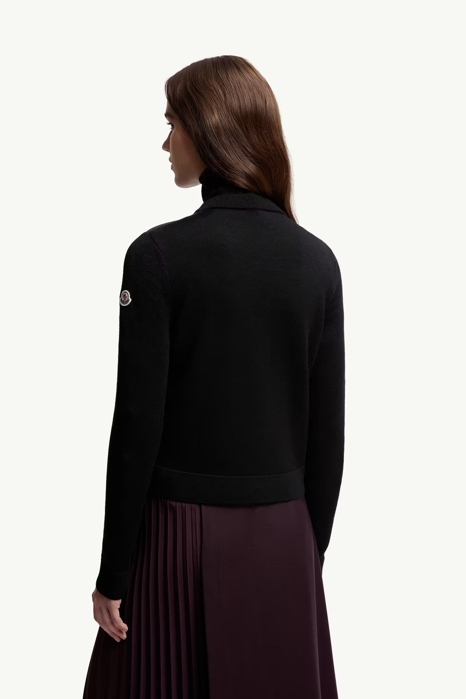 CARDIGAN ZIPPÉ MATELASSÉ EN LAINE