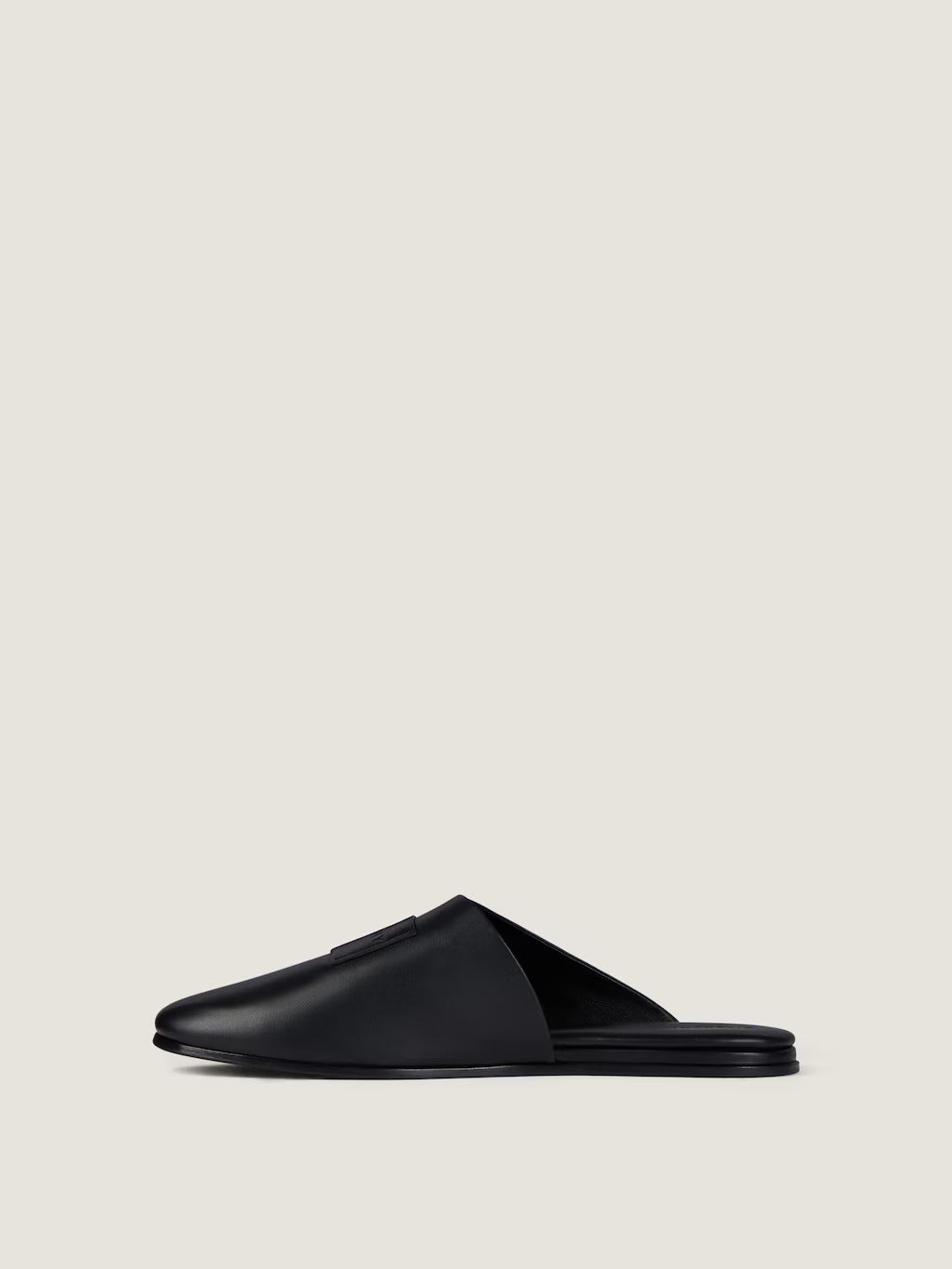 MULES PLATES LABEL EN CUIR NAPPA