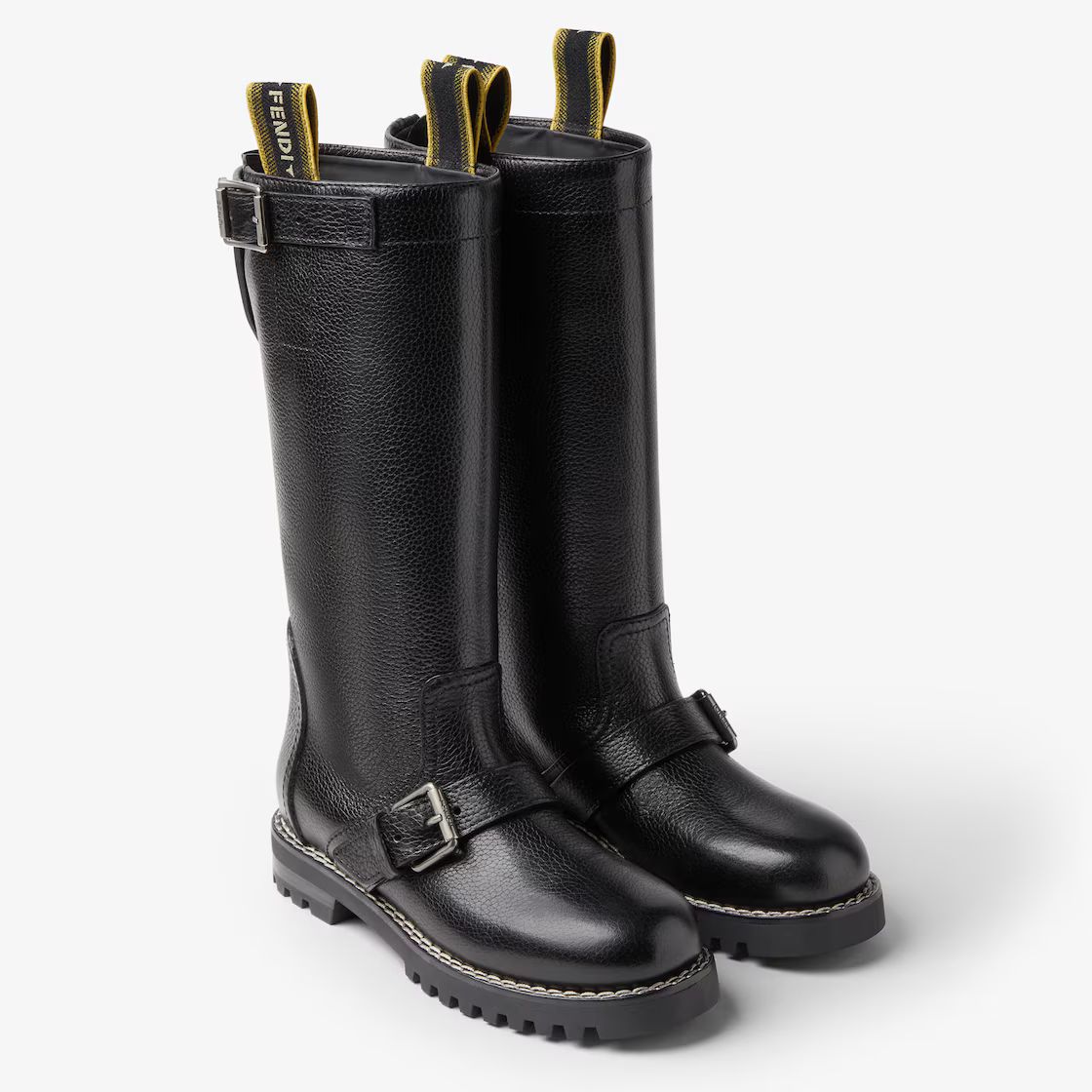 BOTTE COMMANDO EN CUIR NOIR