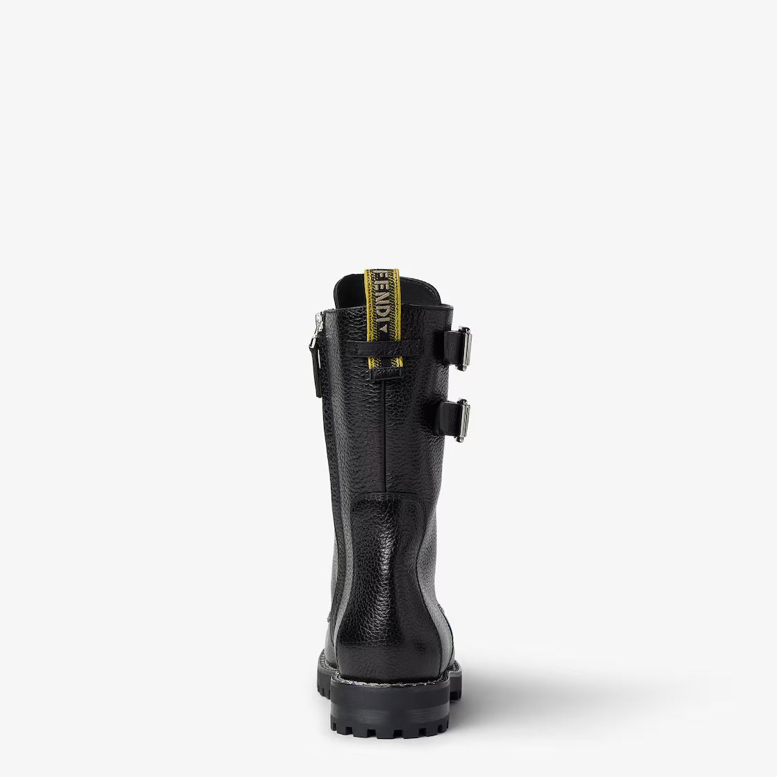 BOTTINES COMMANDO EN CUIR NOIR