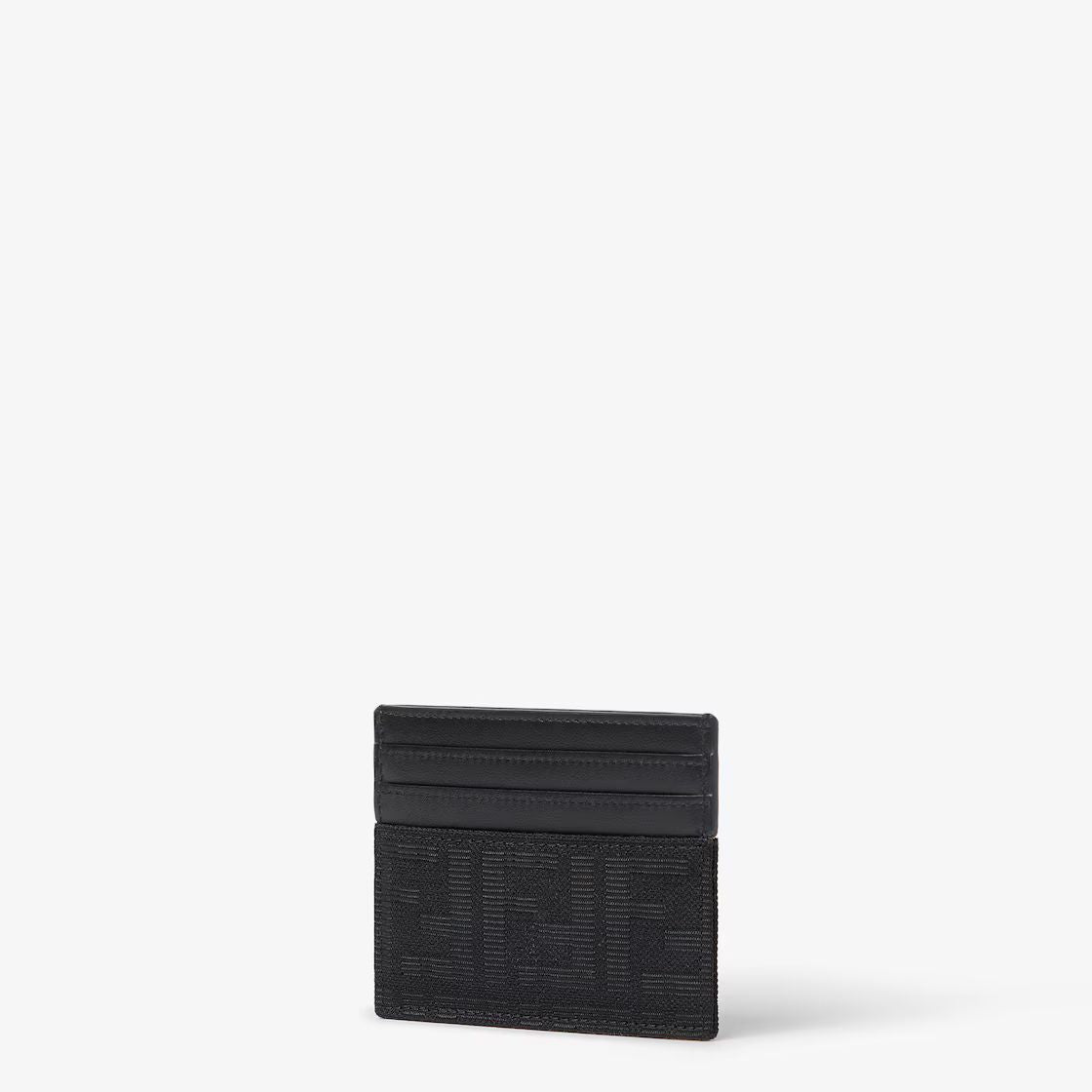 PORTE-CARTES JACQUARD FF ZUCCA ET CUIR NOIR