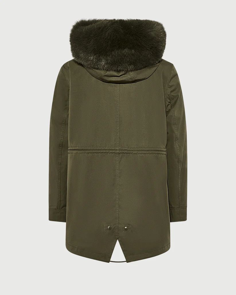 PARKA ICONIQUE COURTE EN COTON MÉLANGÉ IMPERMÉABLE