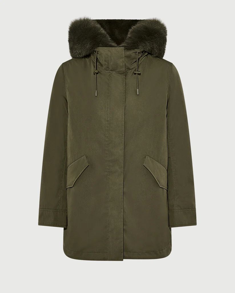 PARKA ICONIQUE COURTE EN COTON MÉLANGÉ IMPERMÉABLE