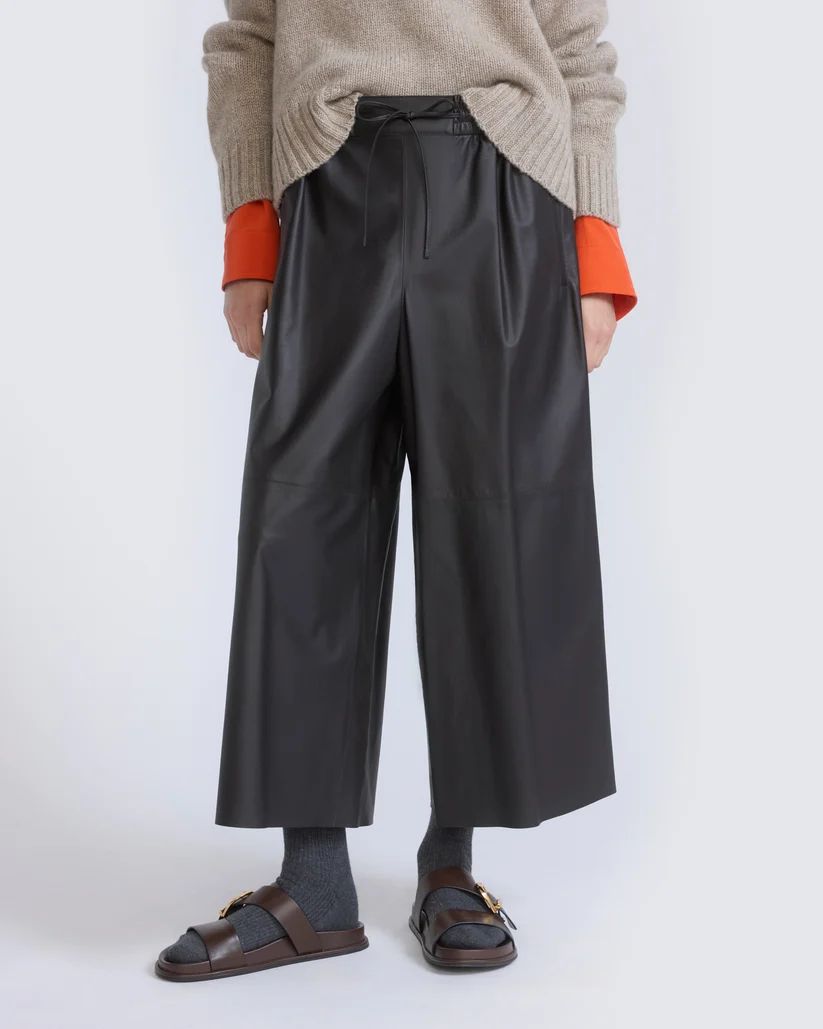 JUPE CULOTTE CUIR D'AGNEAU FIN