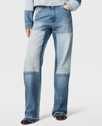 JEAN DROIT PATCHWORK