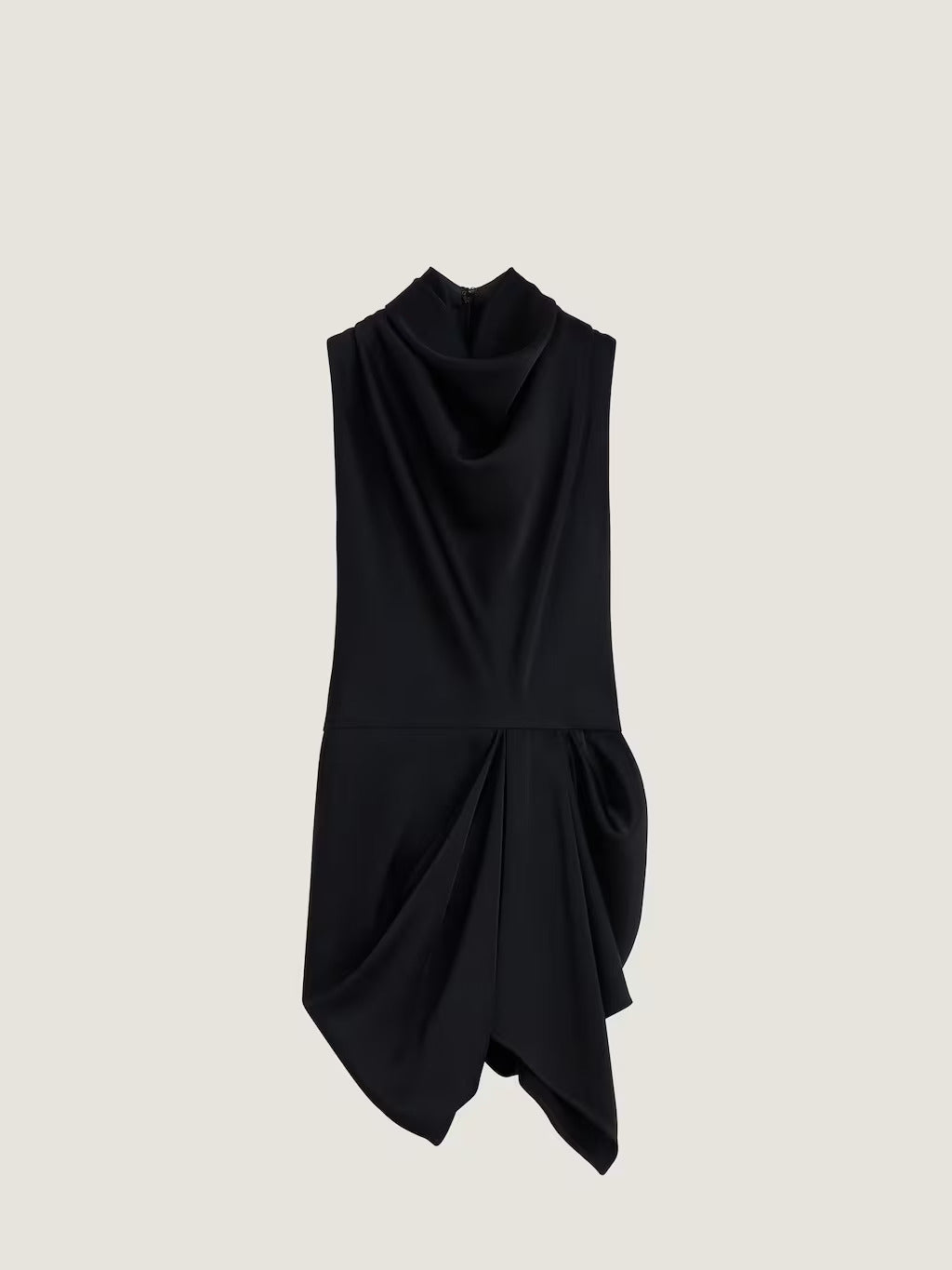 TOP DRAPÉ EN CREPE SATIN