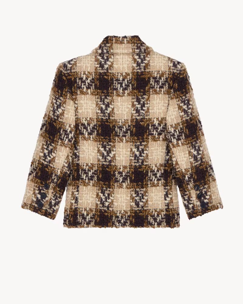 VESTE EN TWEED À SIMPLE BOUTONNAGE