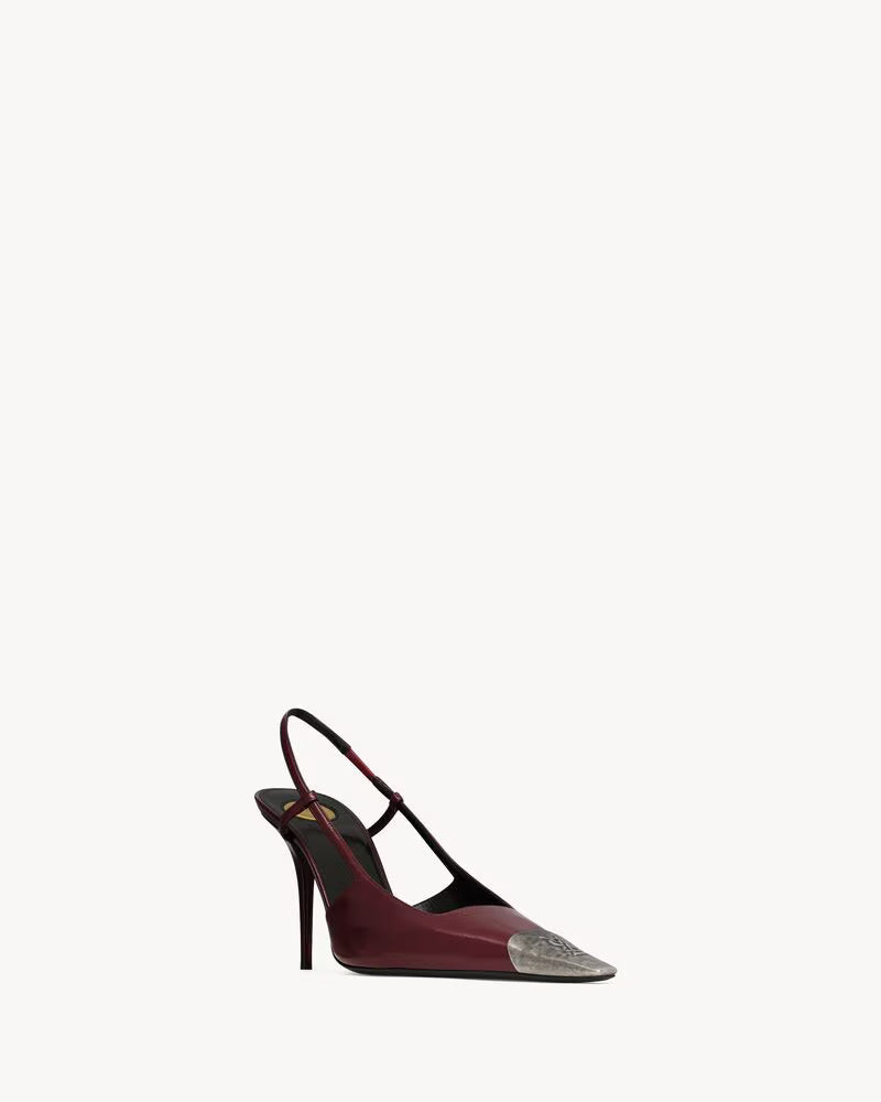 ESCARPIN SLINGBACK JEANNE EN CUIR LISSE