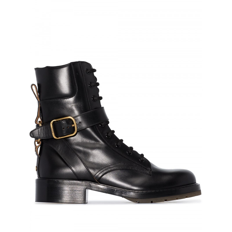 chloe diane buckle combat boot