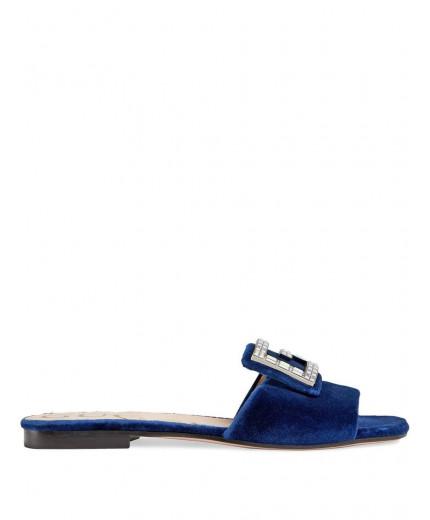 Gucci sandales en velours à boucle G en cristal