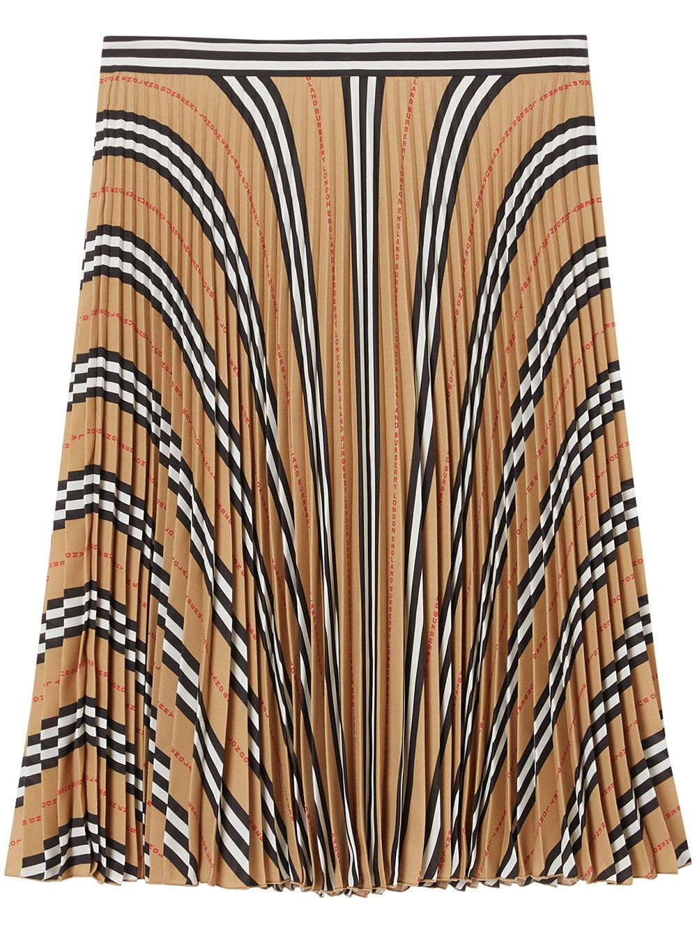 Burberry jupe plissée à carreaux Icon Stripe