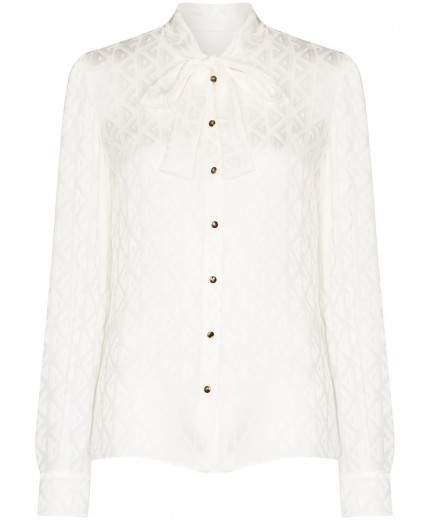 Dolce & Gabbana blouse monogrammée à col noué