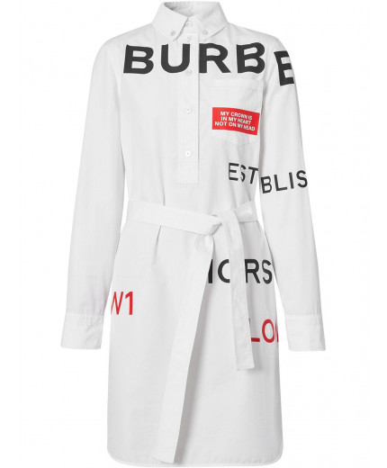 Burberry robe-chemise imprimée Horseferry