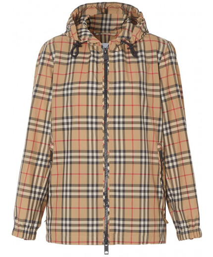 Burberry veste à capuche à carreaux vintage