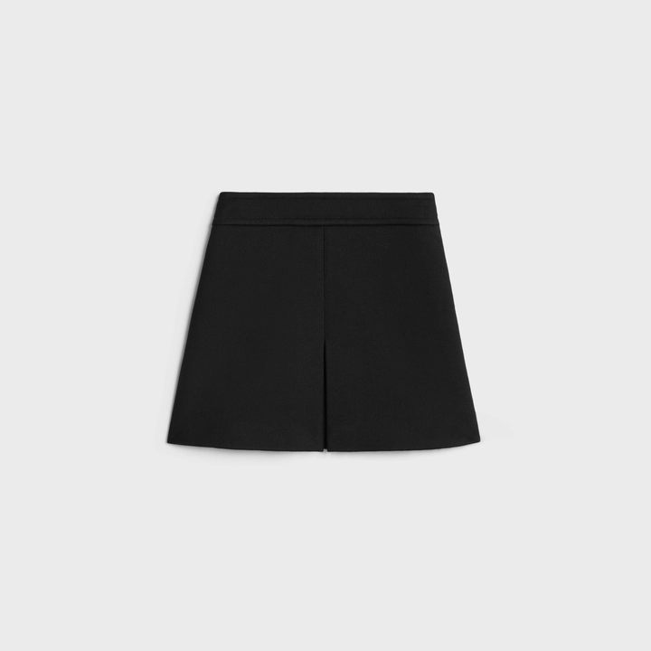 MINI JUPE TRAPEZE TRICOTINE LAINE DOUBLE