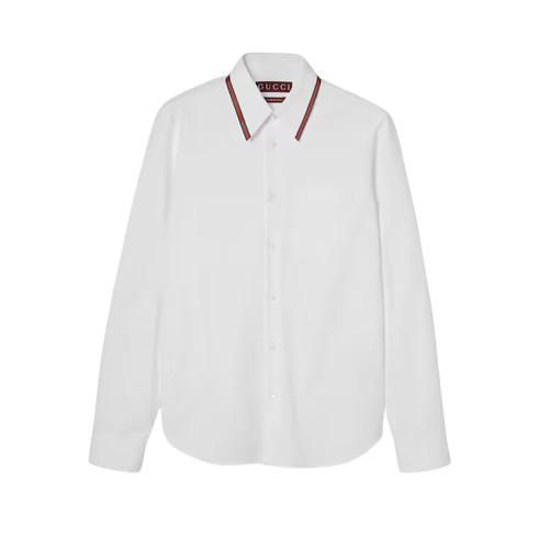 CHEMISE OXFORD EN COTON AVEC BANDE WEB