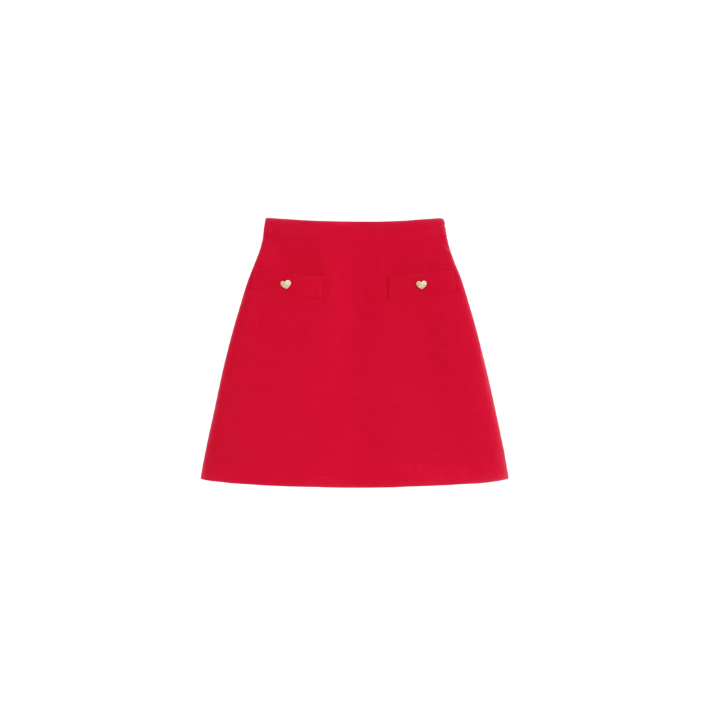 JUPE EN CREPE COUTURE