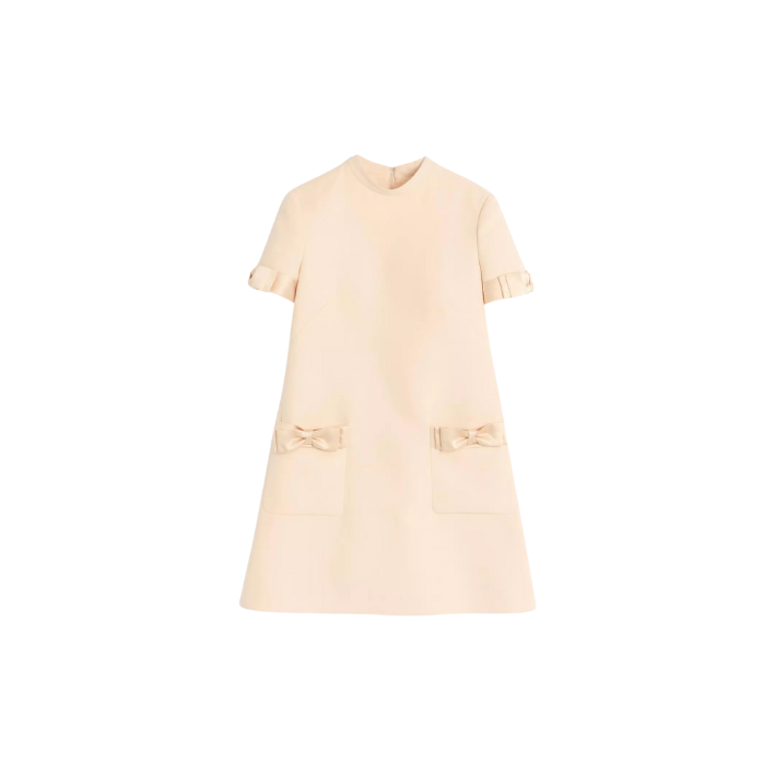ROBE COURTE EN CREPE COUTURE