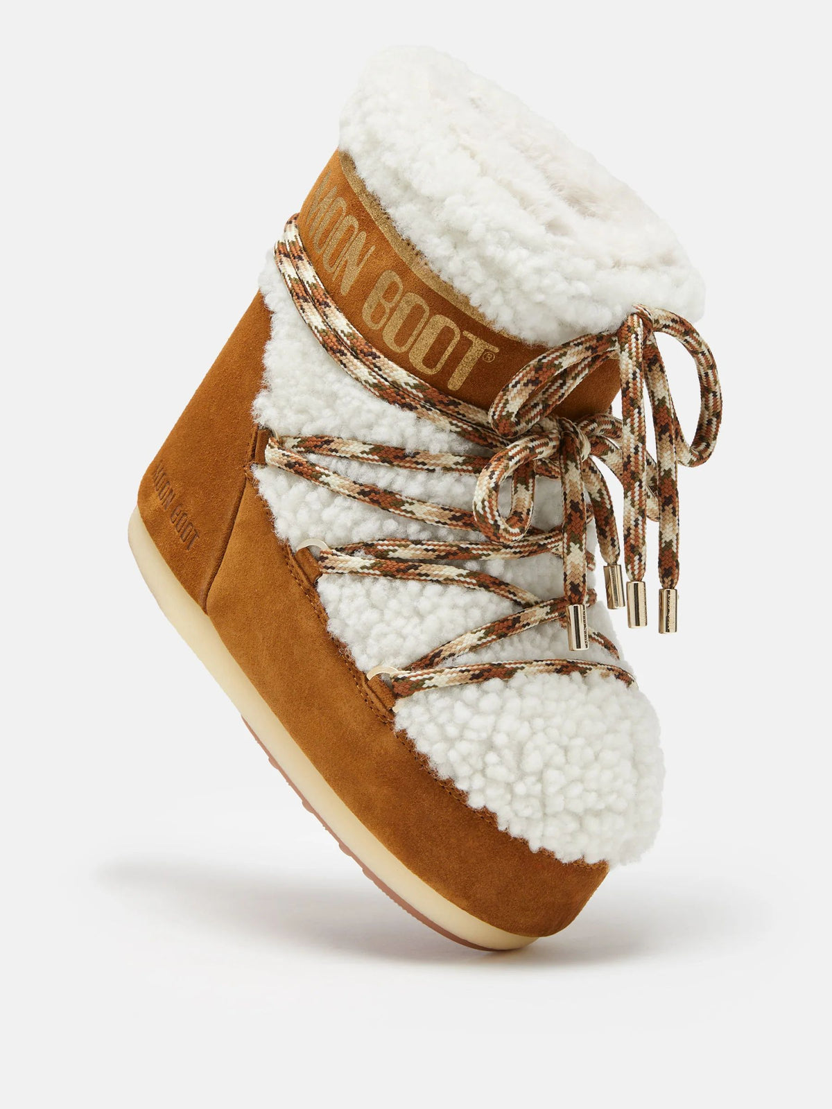 BOTTE ICON LOW EN PEAU DE MOUTON MARRON