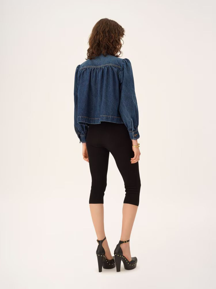 VESTE FRONCEE EN DENIM