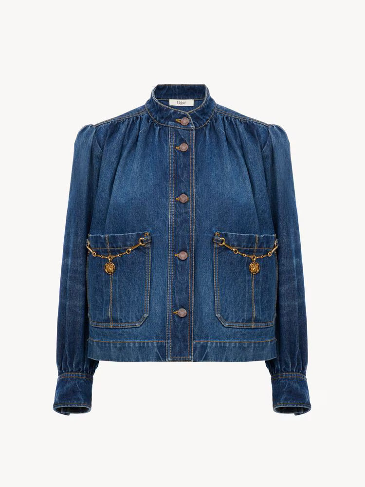VESTE FRONCEE EN DENIM