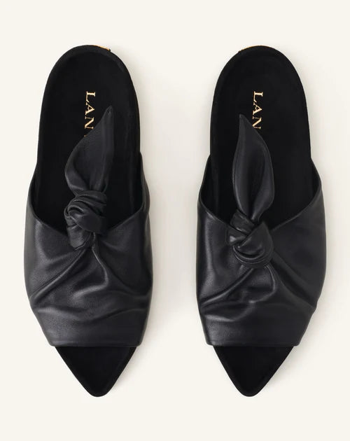 MULES PLATES EN CUIR
