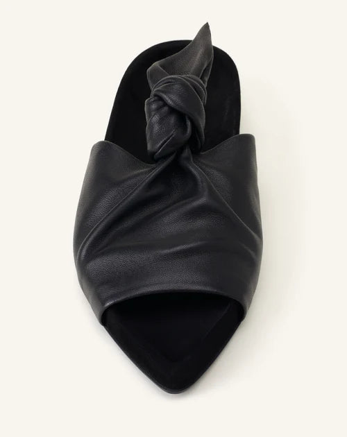 MULES PLATES EN CUIR