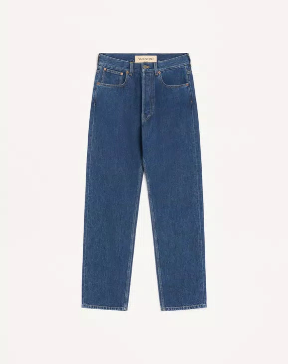 PANTALON EN DENIM AVEC VGOLD