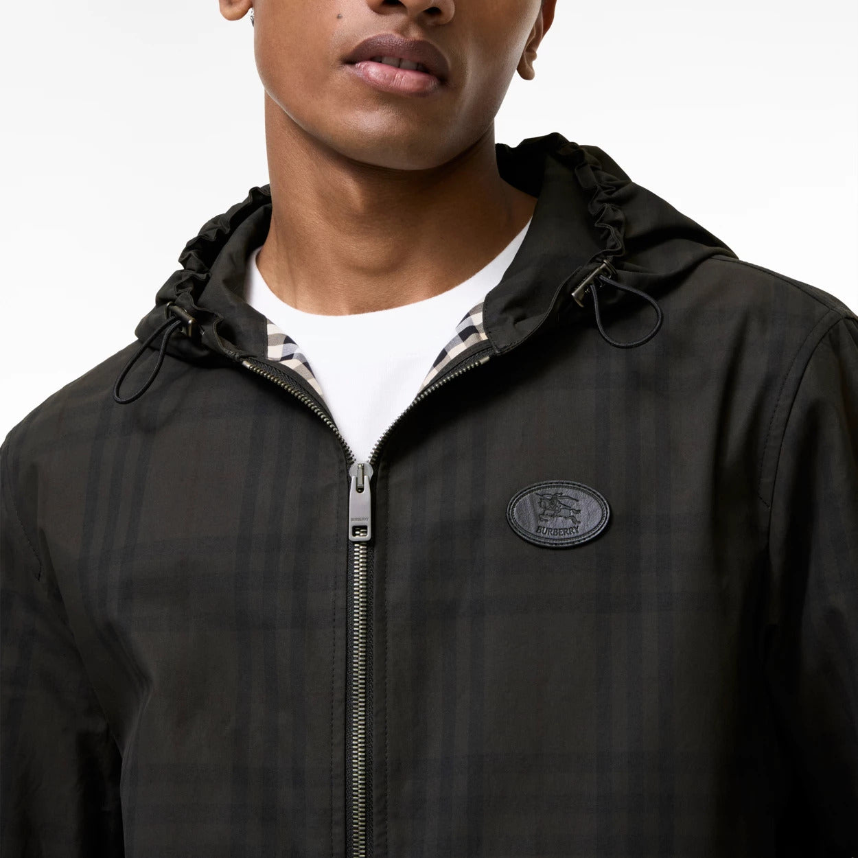 VESTE NEWPORT A CAPUCHE EN COTON CHECK