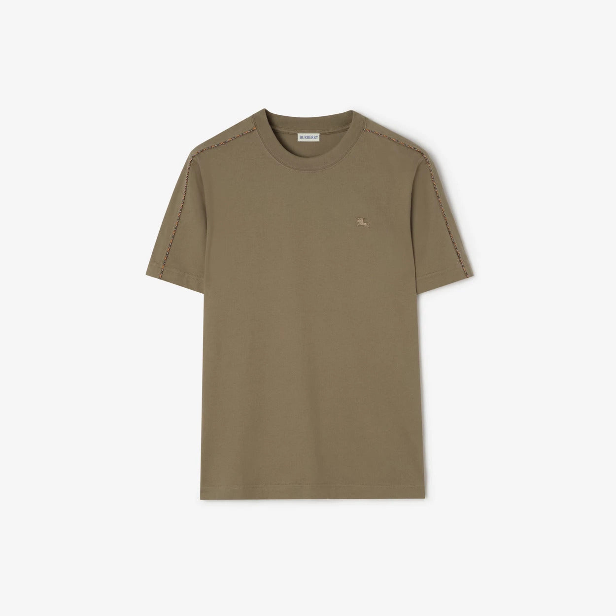 T-SHIRT EN COTON A LISERE CHECK